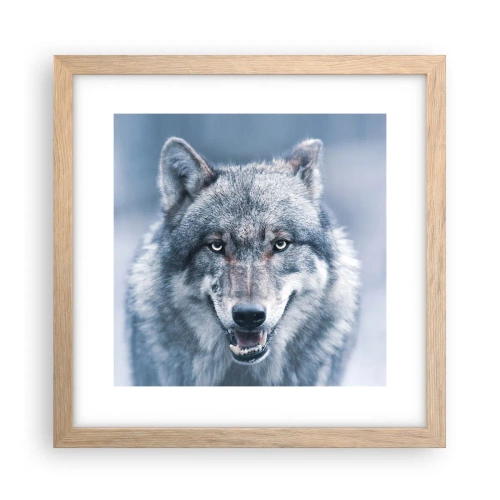 Poster in einem Rahmen aus heller Eiche - Werden Sie die Herausforderung annehmen? - 30x30 cm