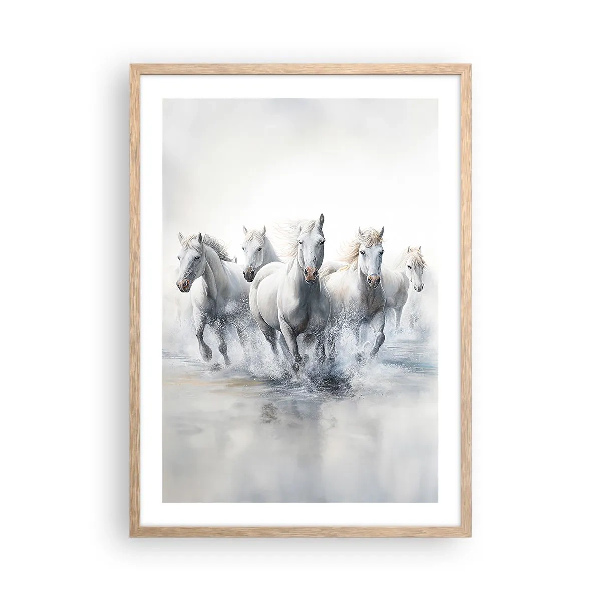 Poster in einem Rahmen aus heller Eiche - Weiße Magie - 50x70 cm