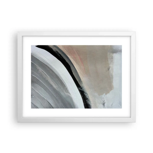 Poster in einem weißen Rahmen - Komposition: Bogen aus Schwarz und Grau - 40x30 cm