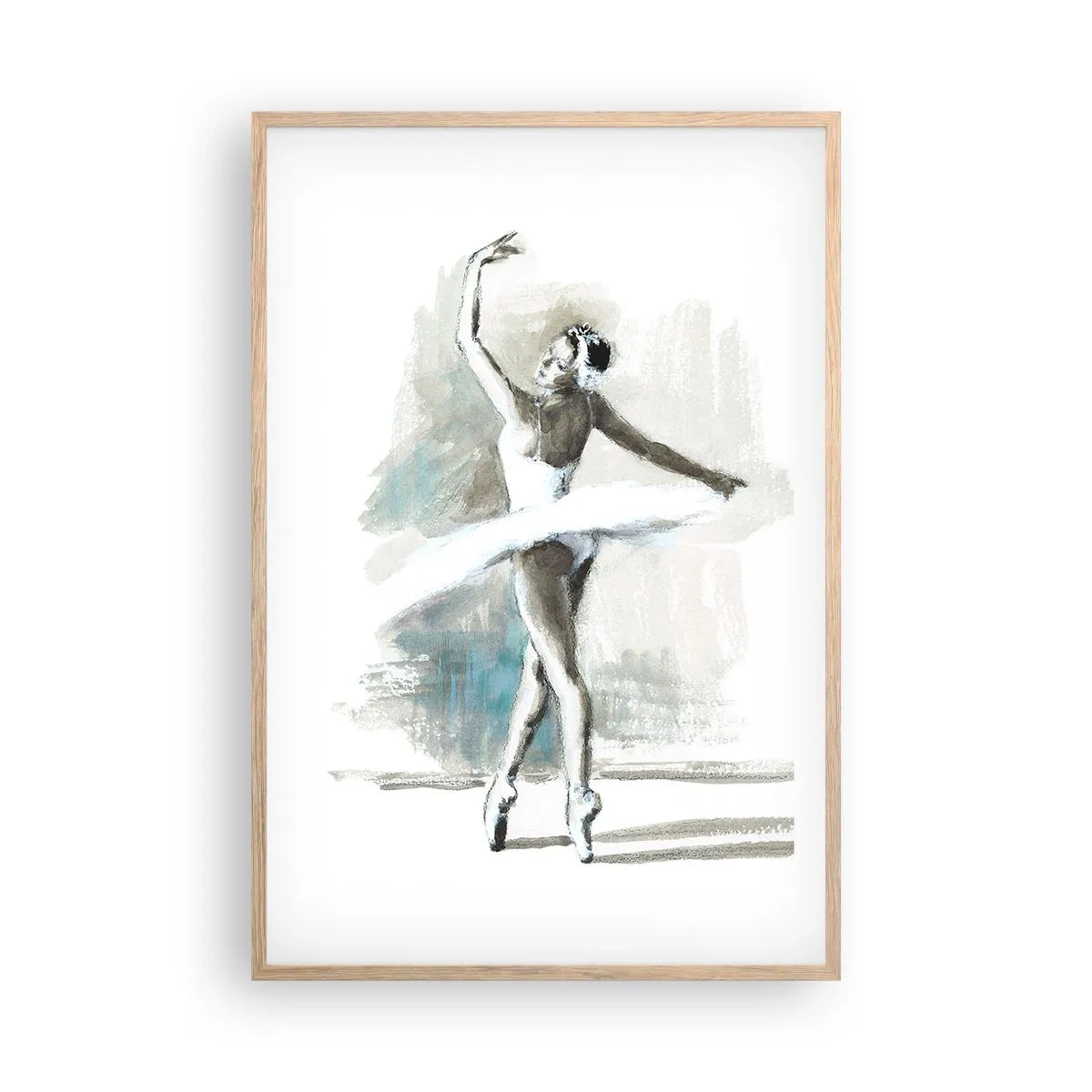 Poster in einem Rahmen aus heller Eiche - In einen Schwan verzaubert - 61x91 cm