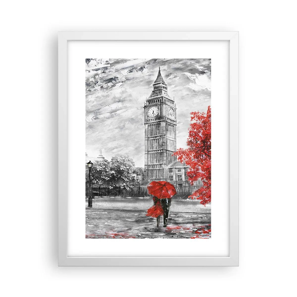 Poster in einem weißen Rahmen - Ein aufregender Tag - 30x40 cm