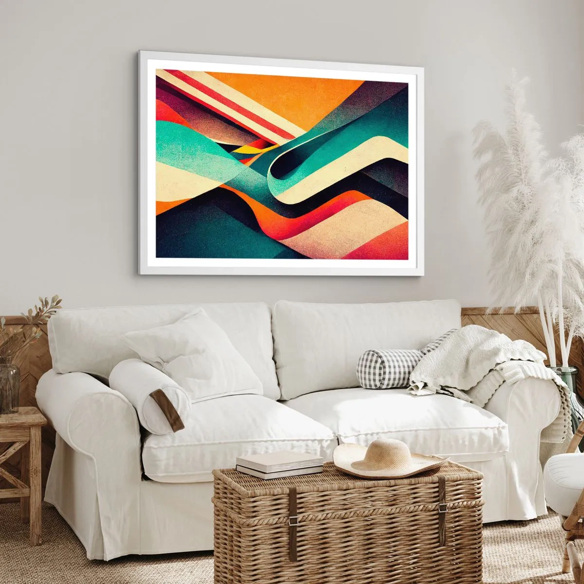 Poster in einem weißen Rahmen - Intensive Komposition - 70x50 cm