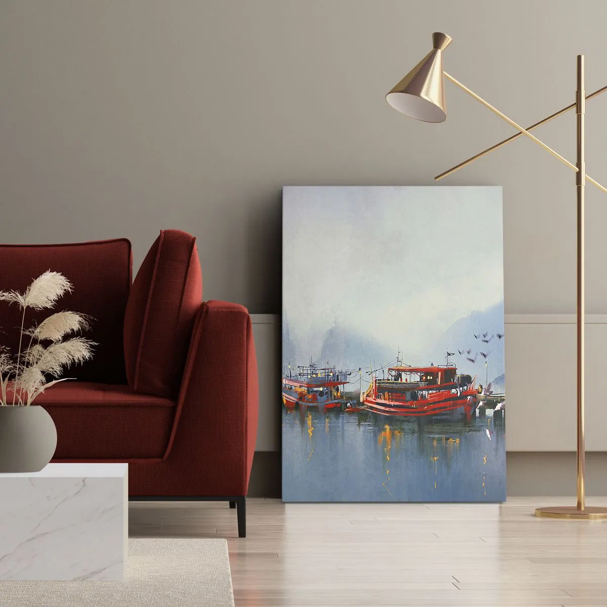 Bild auf Leinwand - Leinwandbild - Am Ende der Welt - 45x80 cm