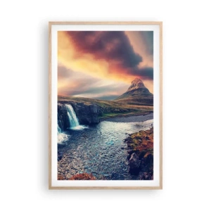 Poster in einem Rahmen aus heller Eiche - In der Majestät der Natur - 61x91 cm