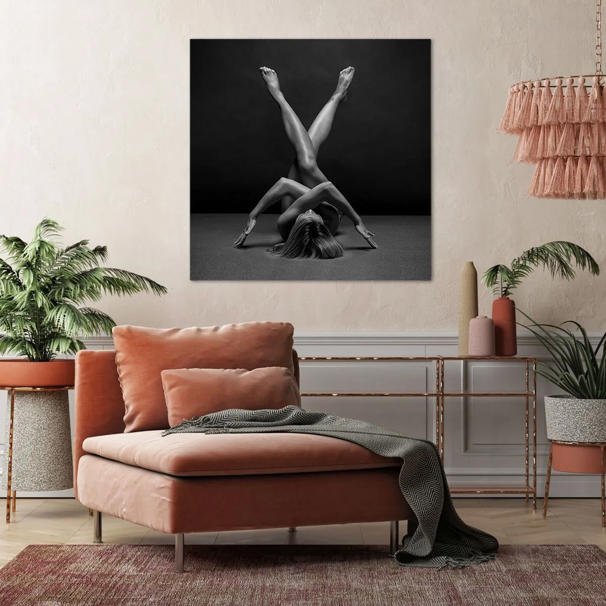 Bild auf Leinwand - Leinwandbild - Die Geometrie der Nacktheit - 70x70 cm