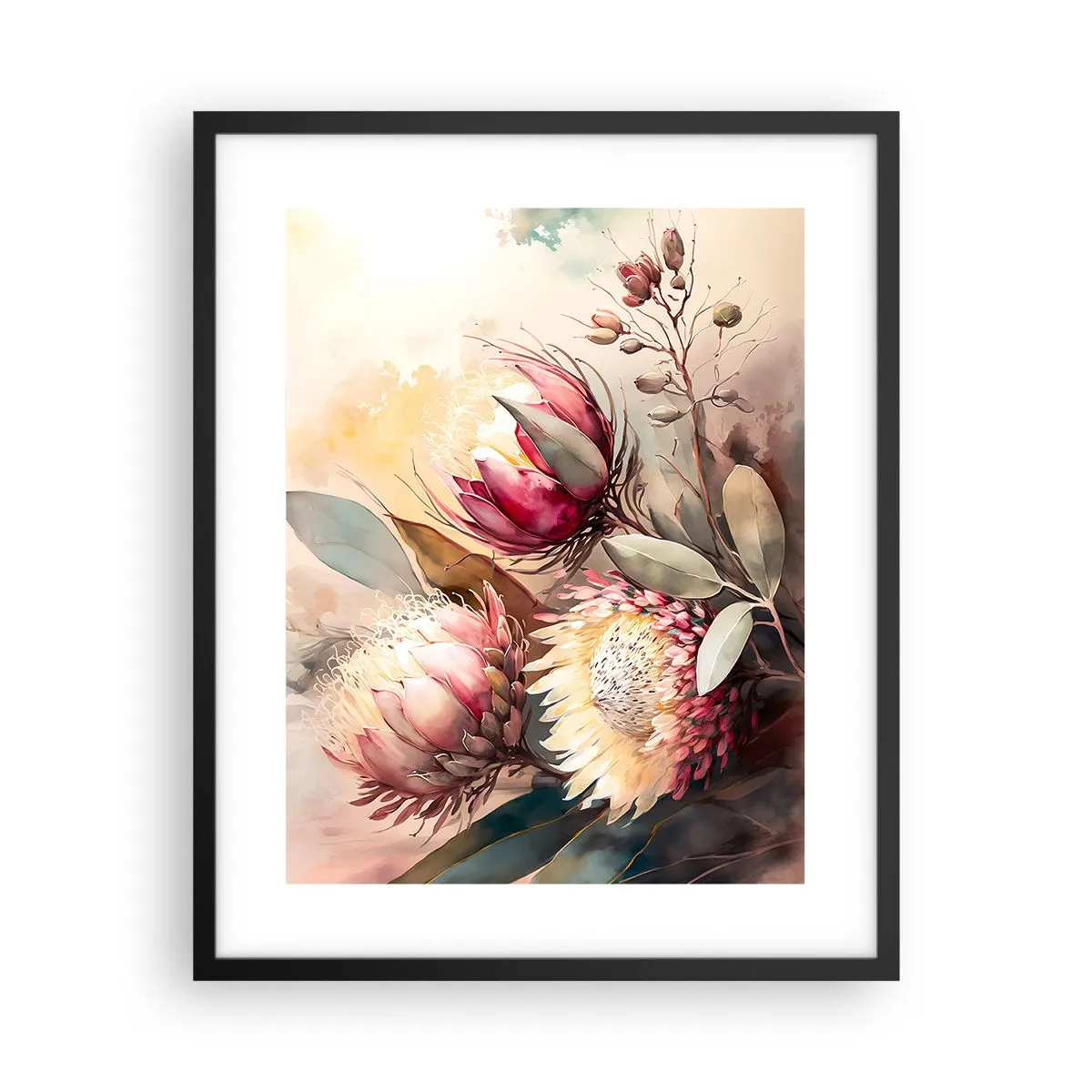 Poster in einem schwarzem Rahmen - Im Profil und en face - 40x50 cm