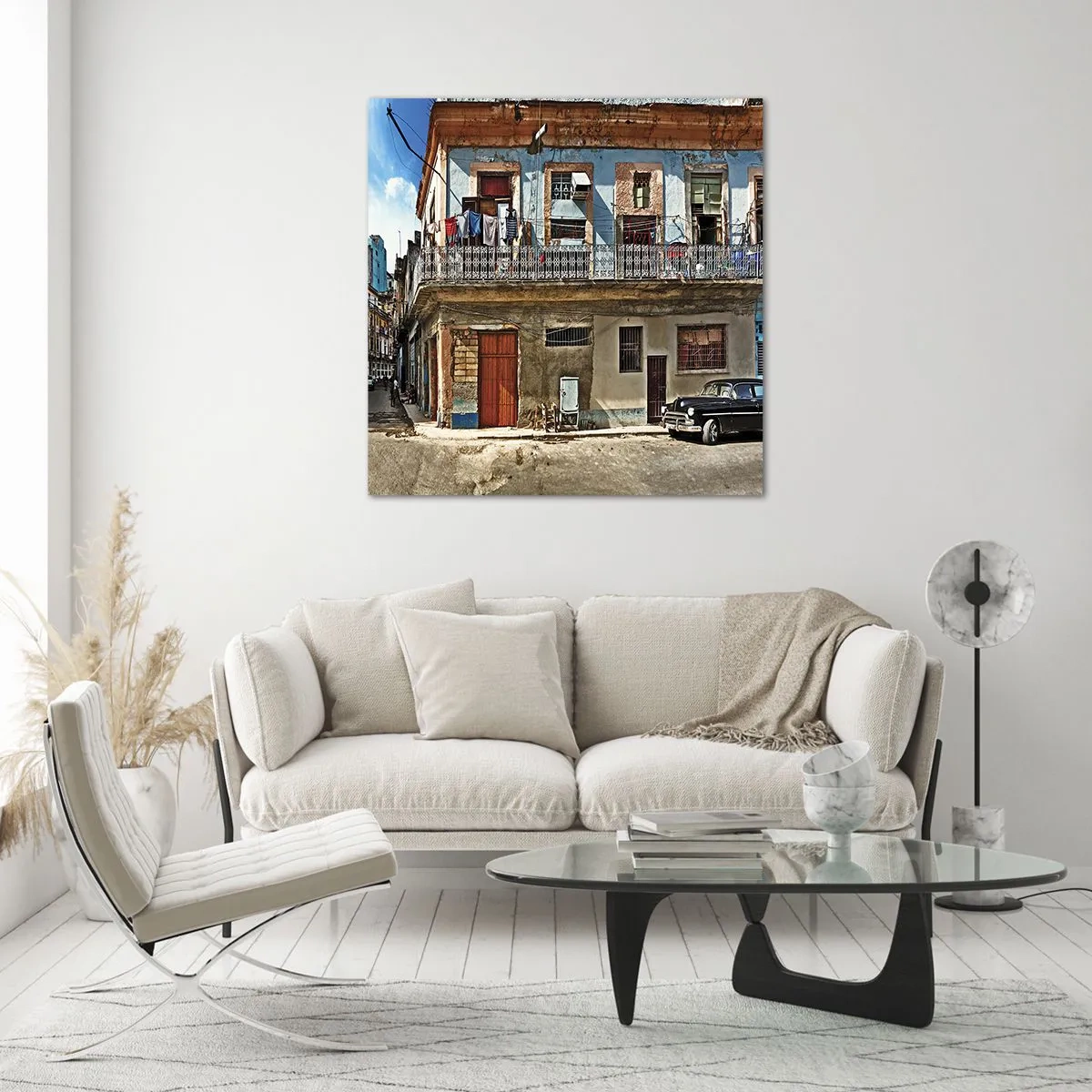 Glasbild - Bild auf glas - Havanna-Stimmung - 60x60 cm