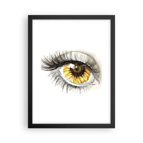 Poster in einem schwarzem Rahmen - Ein Look so heiß wie der Sommer - 30x40 cm