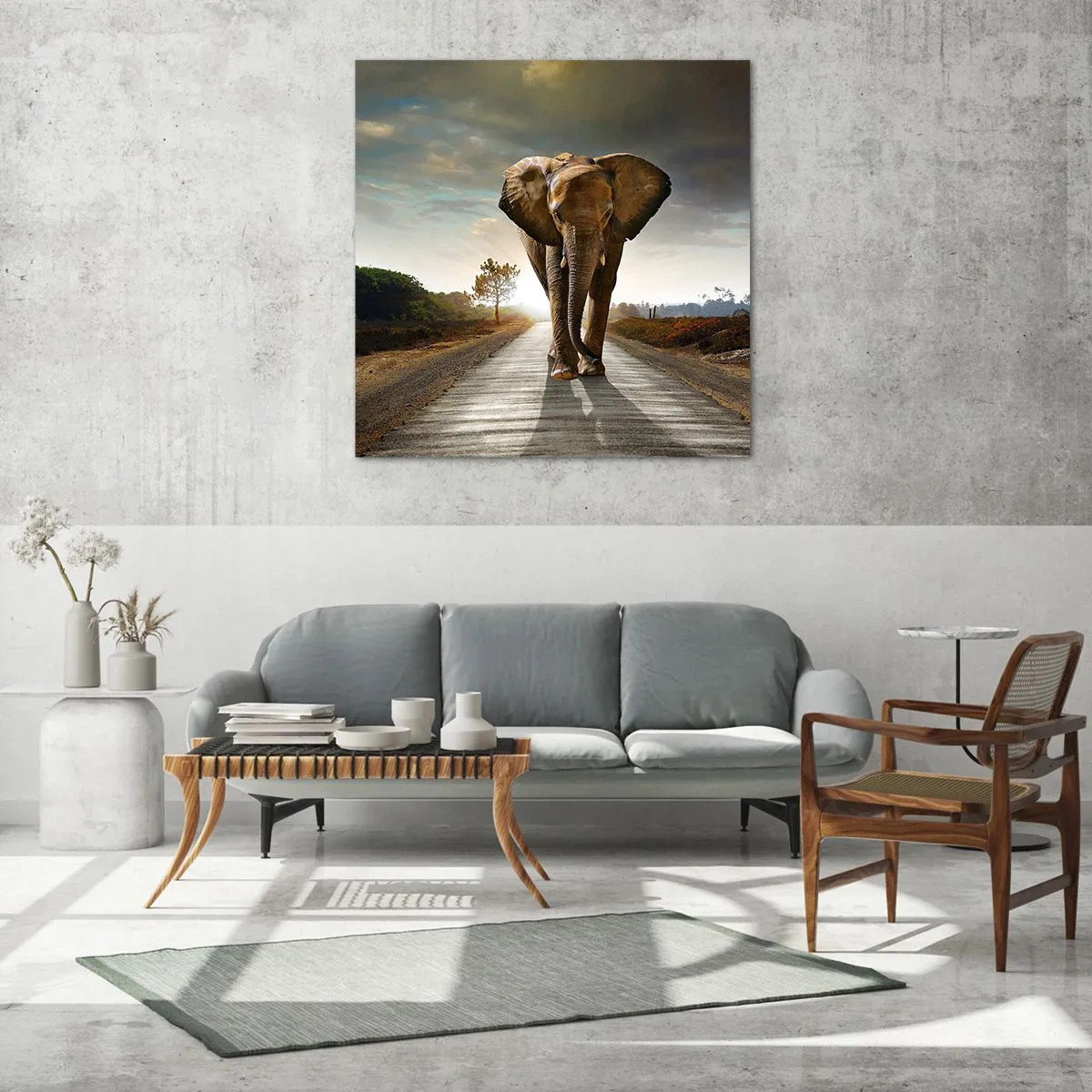 Glasbild - Bild auf glas - Und schon gar nicht in einem Porzellanlager - 60x60 cm