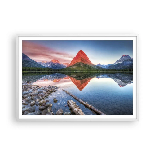 Poster in einem weißen Rahmen - Hitze und Kälte - 100x70 cm