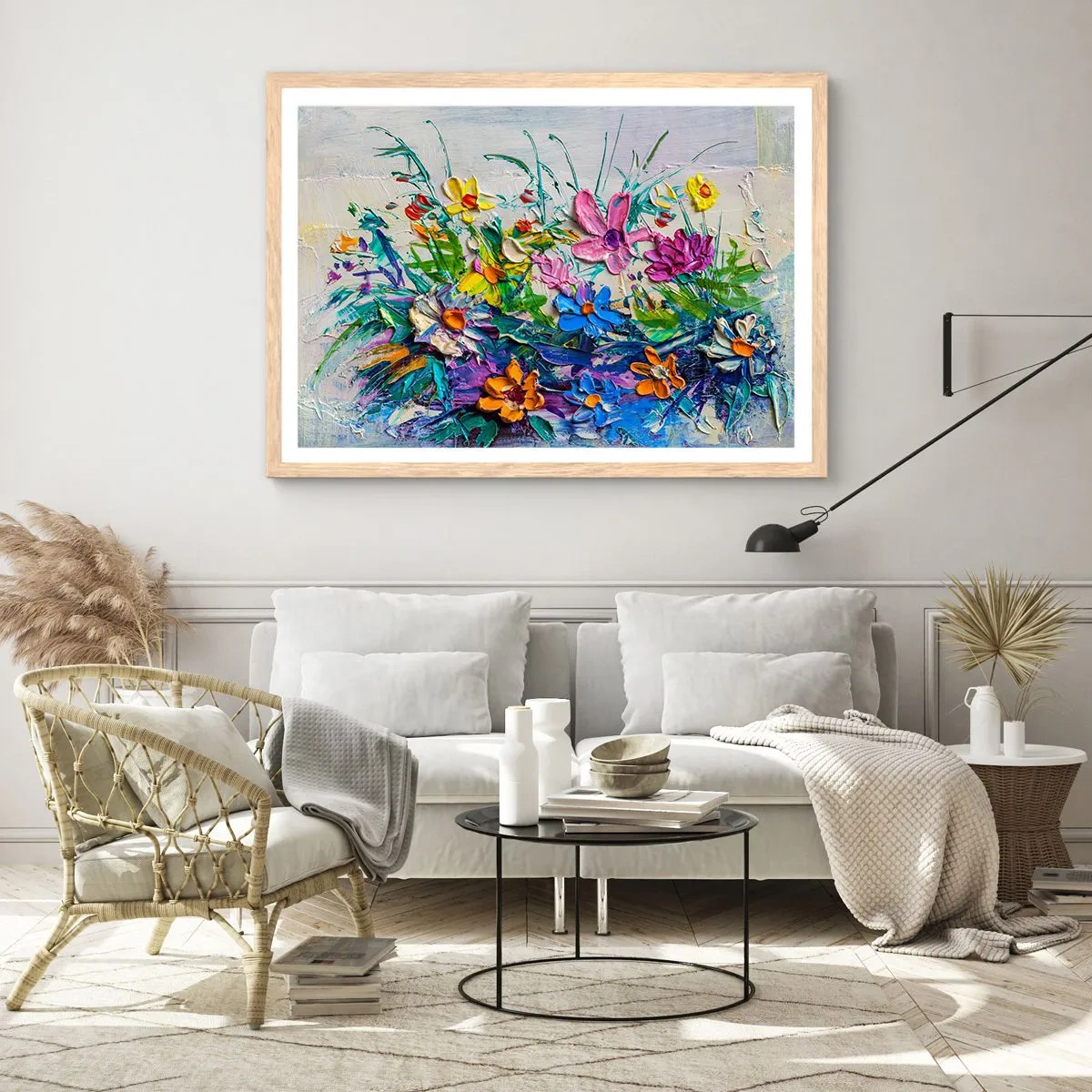 Poster in einem Rahmen aus heller Eiche - Überhaupt kein Stillleben - 91x61 cm