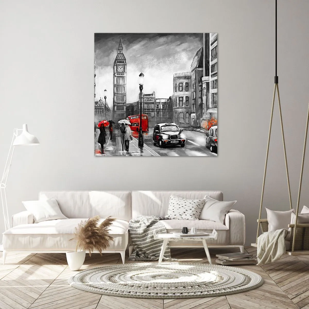 Bild auf Leinwand - Leinwandbild - Gar keine graue Stadt - 70x70 cm