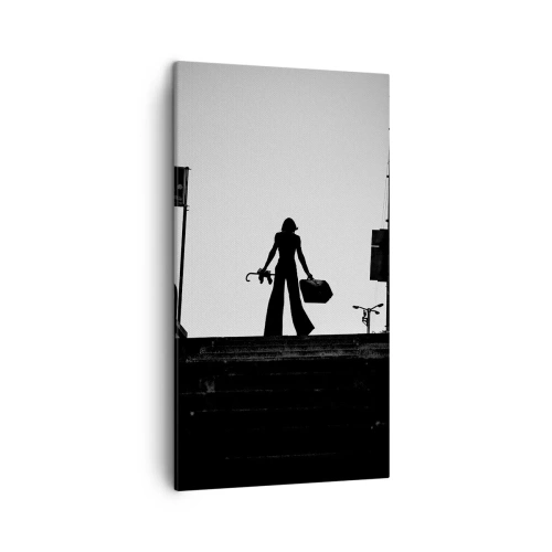 Bild auf Leinwand - Leinwandbild - Städtisches Wandern - 45x80 cm