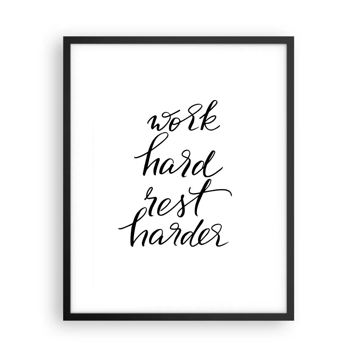 Poster in einem schwarzem Rahmen - Lebensbalance - 40x50 cm