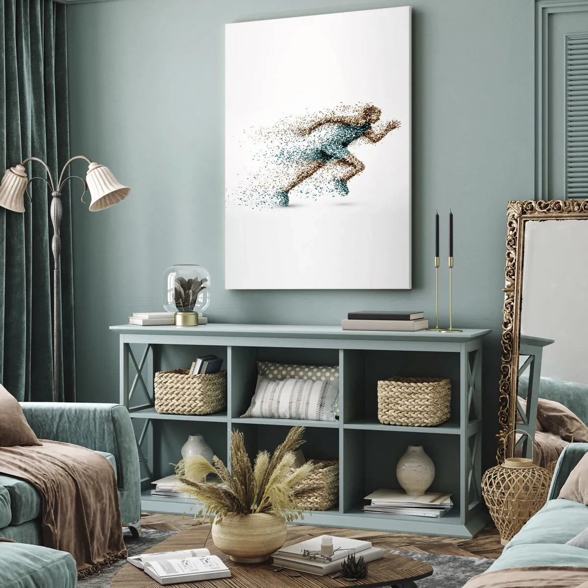 Bild auf Leinwand - Leinwandbild - Das Leben ist ein Lauf - 65x120 cm