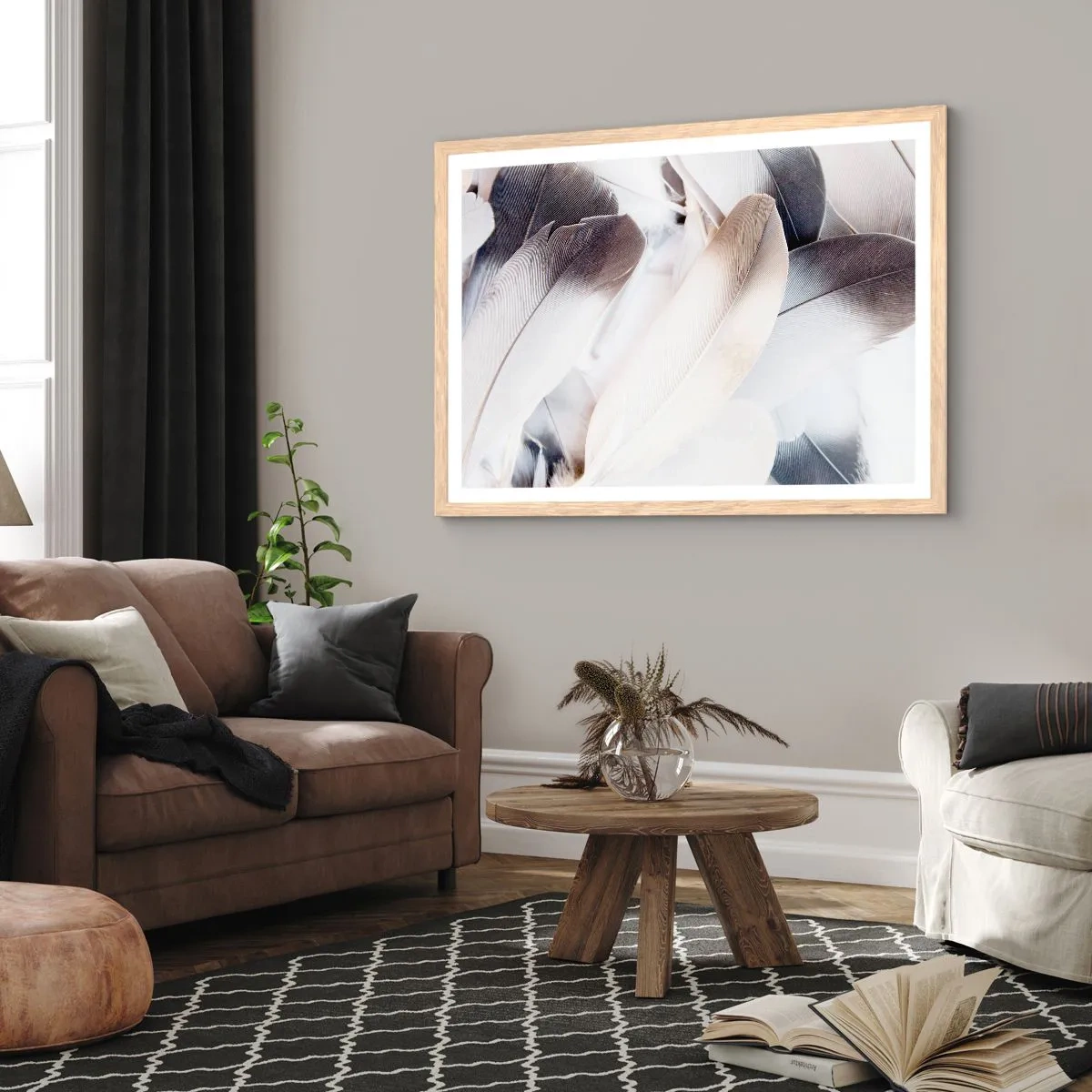 Poster in einem Rahmen aus heller Eiche - Fast engelhaft - 70x50 cm