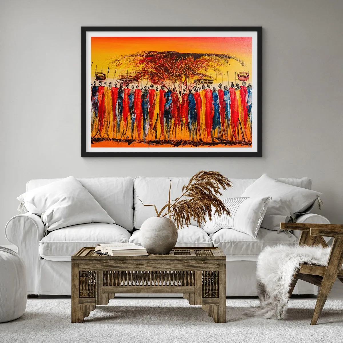 Poster in einem schwarzem Rahmen - Dort, dort, dort gehen sie - 50x40 cm