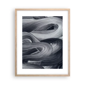 Poster in einem Rahmen aus heller Eiche - Die Fließfähigkeit der Realität - 40x50 cm