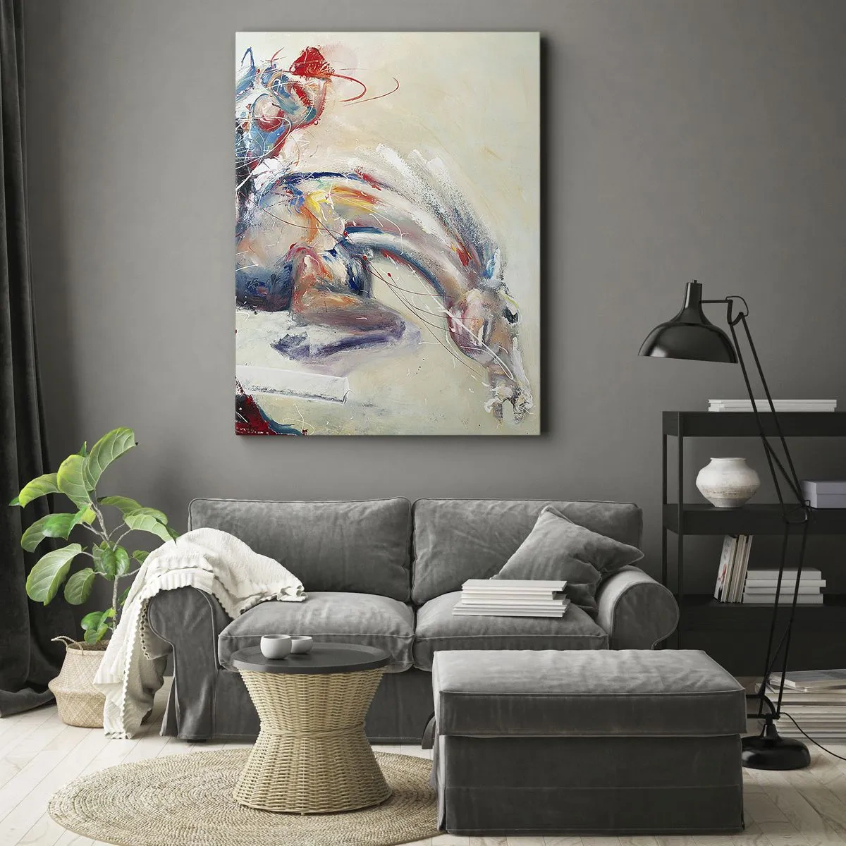 Bild auf Leinwand - Leinwandbild - Warte, wir gehen - 45x80 cm