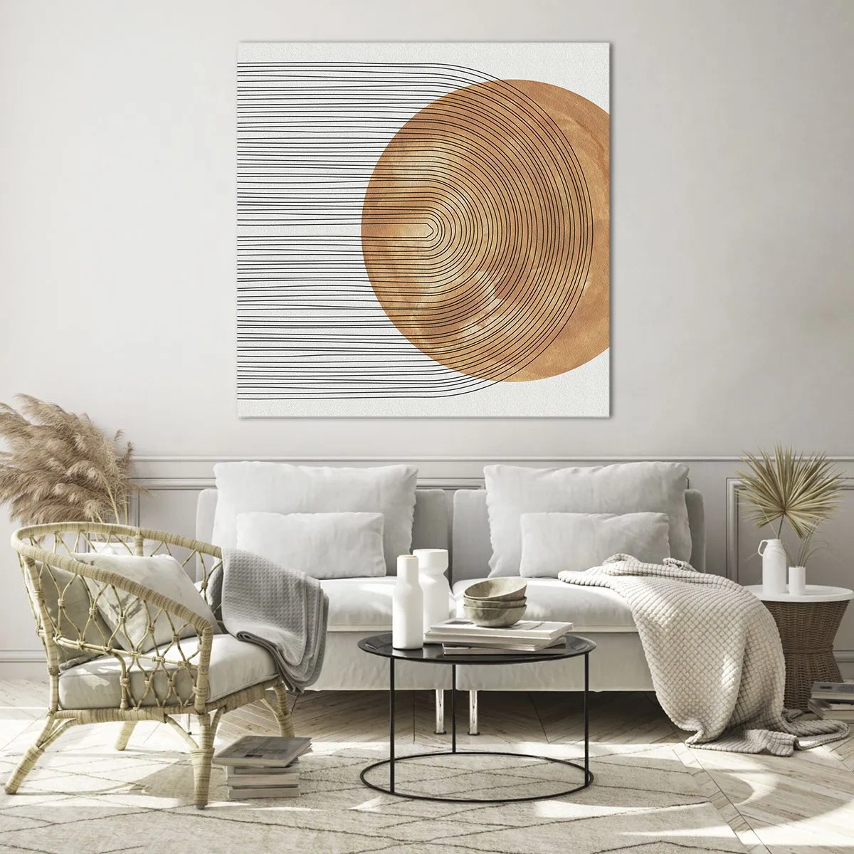 Glasbild - Bild auf glas - SonnenKomposition - 40x40 cm