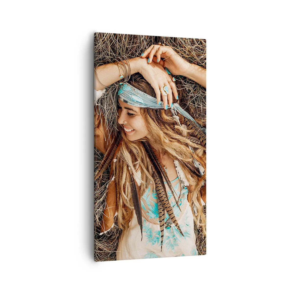 Bild auf Leinwand - Leinwandbild - Auf dem Weg in den Sommer der Liebe - 55x100 cm