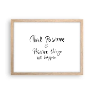 Poster in einem Rahmen aus heller Eiche - Wie soll man leben? - 40x30 cm