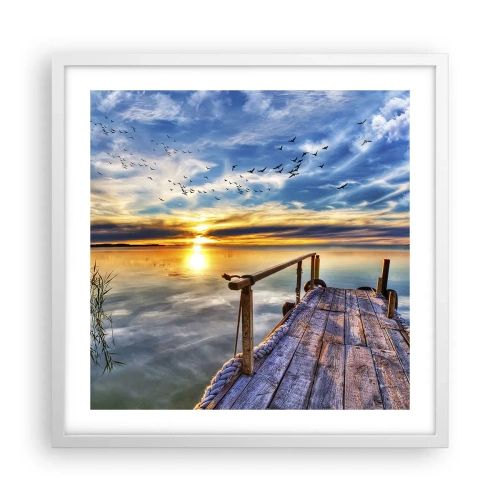 Poster in einem weißen Rahmen - Der Wind geht zur Ruhe - 50x50 cm