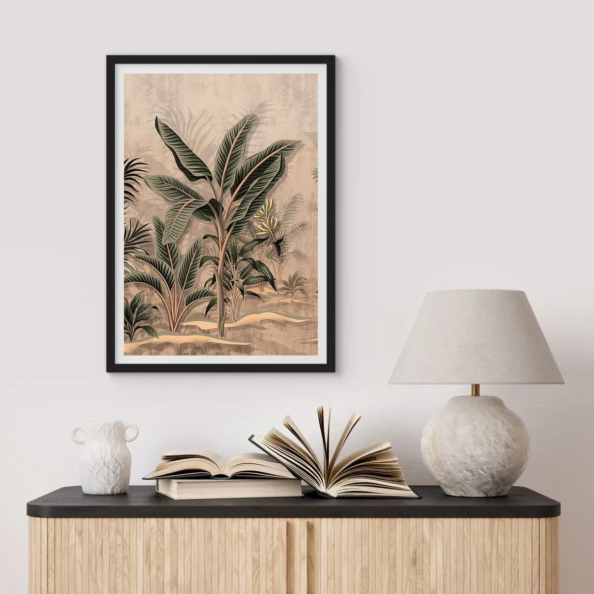 Poster in einem schwarzem Rahmen - Eine Gravur im Kolonialstil - 70x100 cm