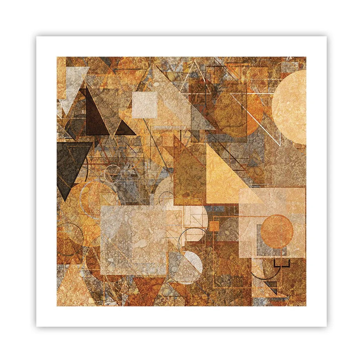 Poster - Eine kubistische Studie aus Bronze - 50x50 cm