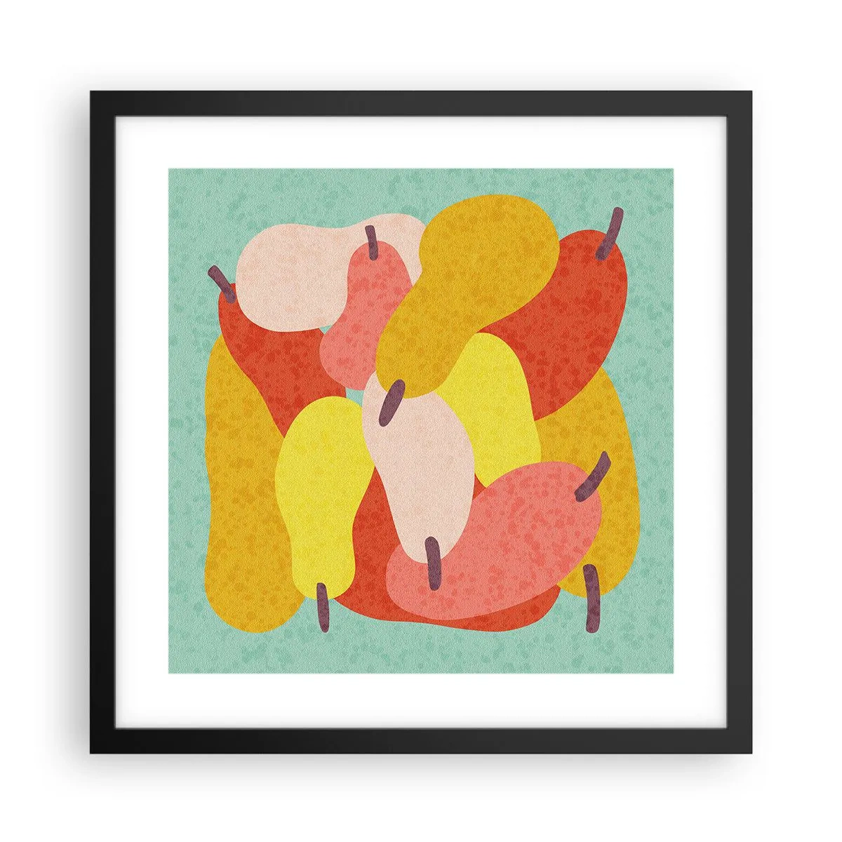 Poster in einem schwarzem Rahmen - Probieren Sie die Sommersonne - 40x40 cm