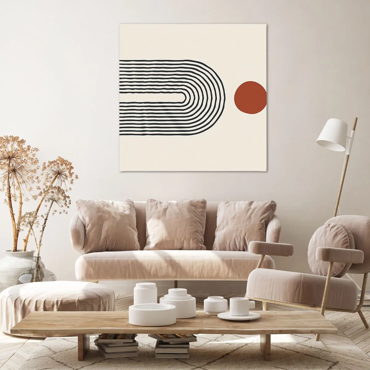 Bild auf Leinwand - Leinwandbild - Magnetismus von Formen und Farben - 40x40 cm