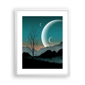 Poster in einem weißen Rahmen - Karneval in der Sternenacht - 40x50 cm