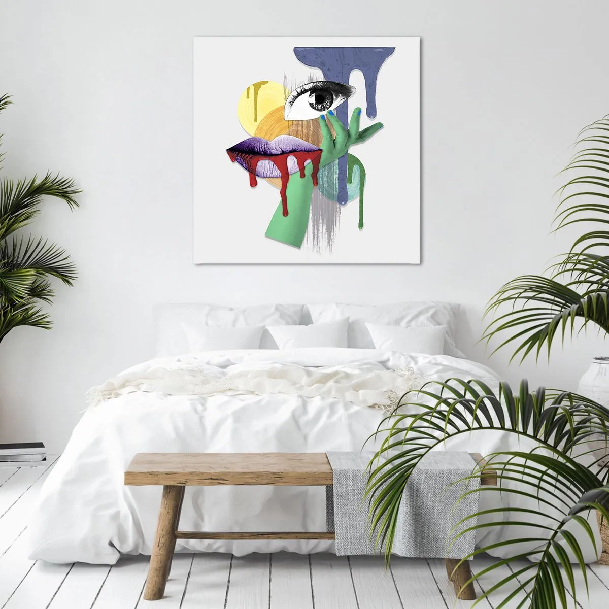 Bild auf Leinwand - Leinwandbild - Ein dekonstruiertes Porträt - 60x60 cm