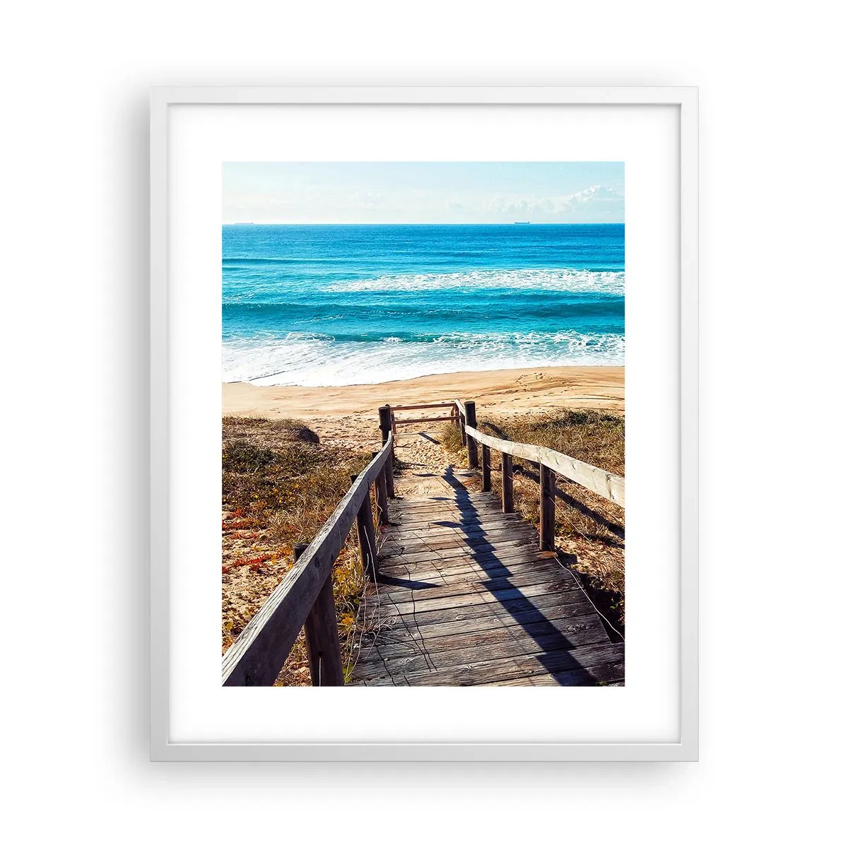 Poster in einem weißen Rahmen - Lauf! - 40x50 cm