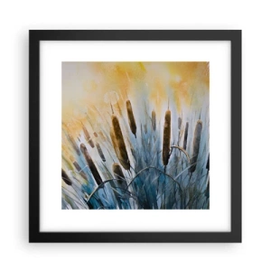 Poster in einem schwarzem Rahmen - Die Kälte des Wassers, die Hitze der Sonne - 30x30 cm