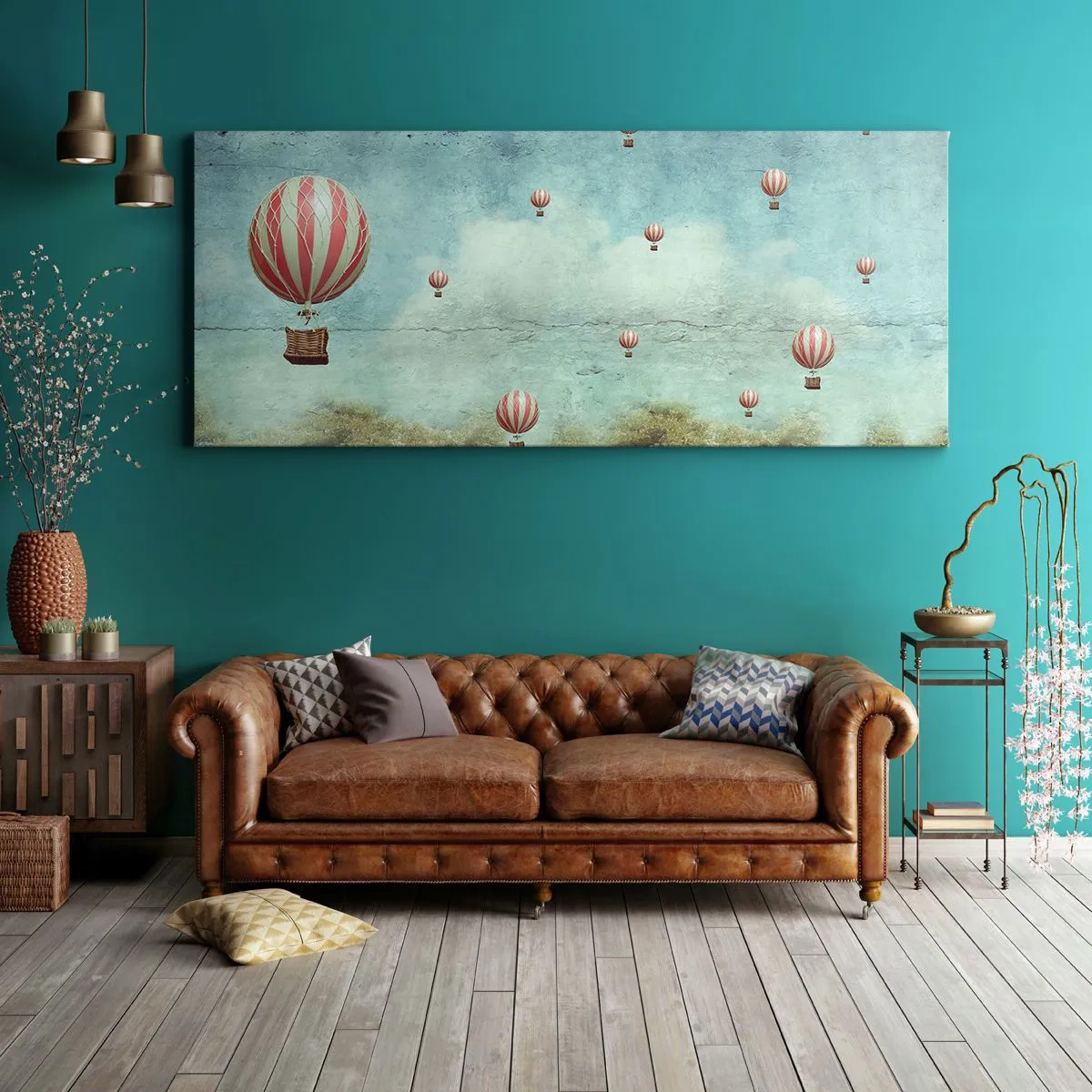 Bild auf Leinwand - Leinwandbild - Frei von der Hektik des Lebens - 90x30 cm