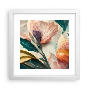 Poster in einem weißen Rahmen - Blumen der südlichen Inseln - 30x30 cm