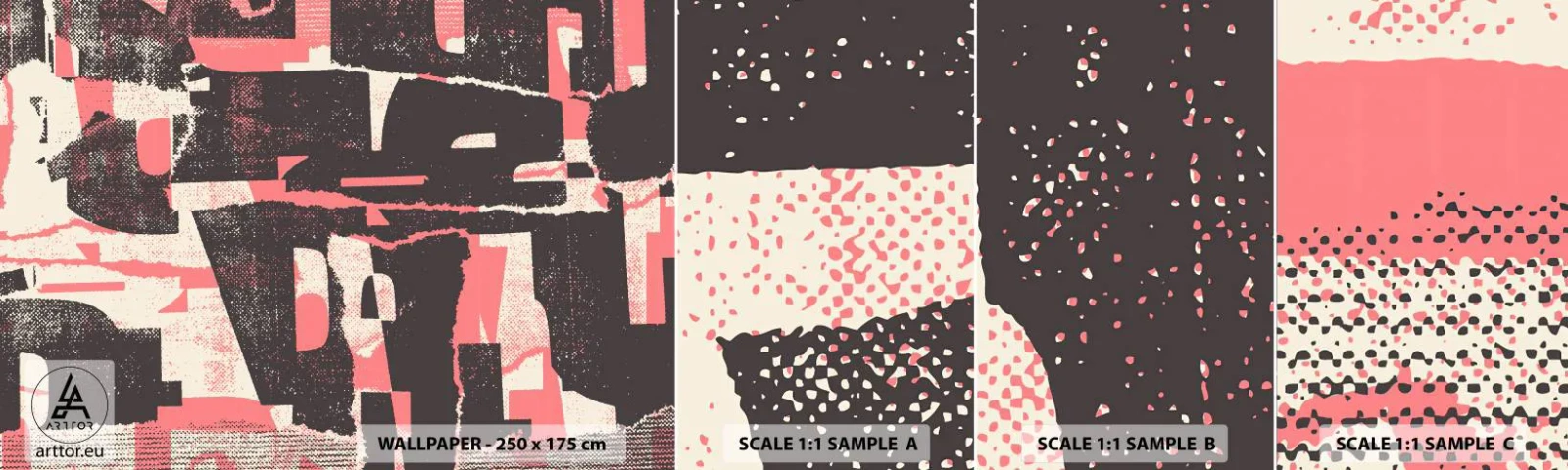 Fototapetenmuster Standard Eco - All dieser Lärm - Collage, Alt, Stück - 100x30 cm