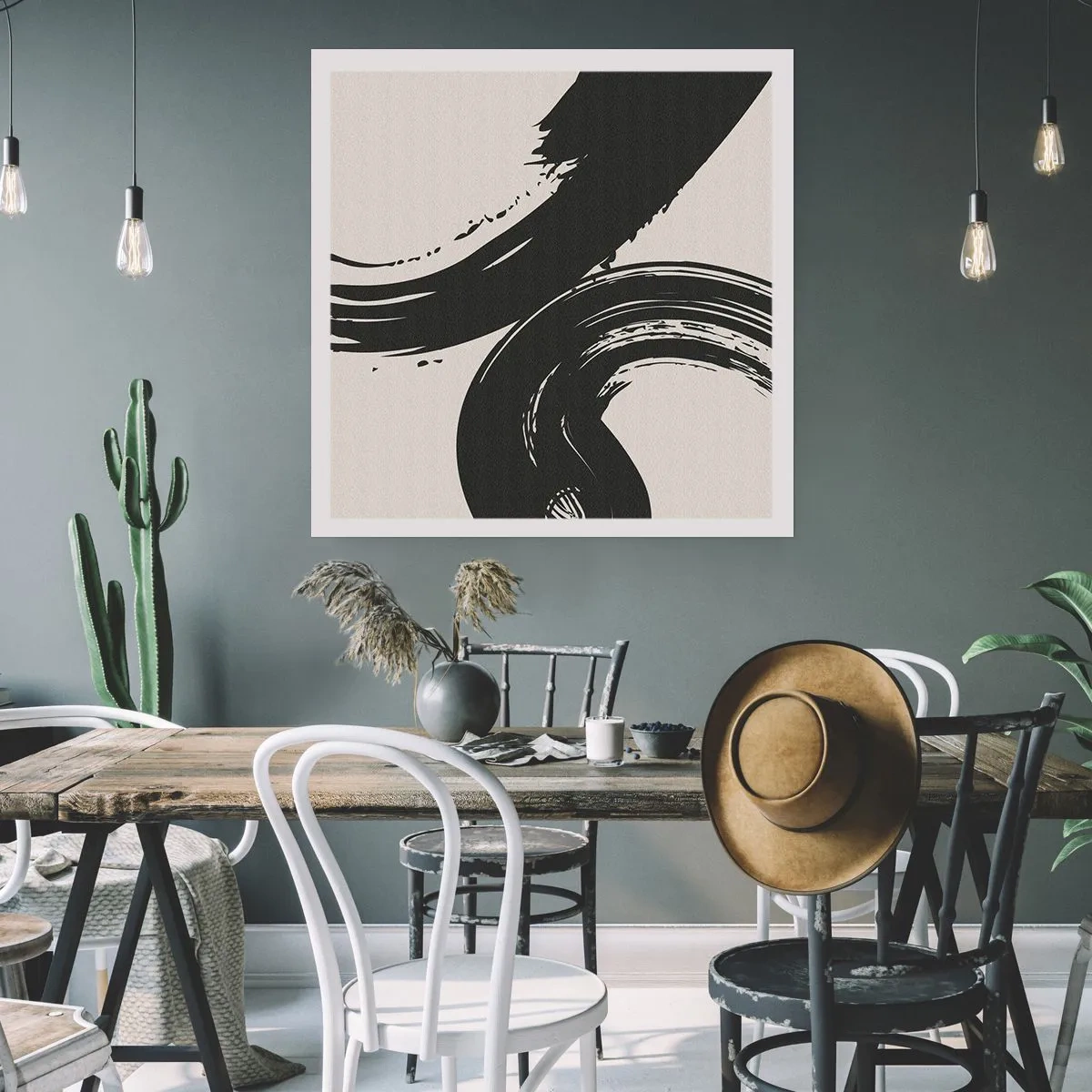 Poster - Ausladend und kreisförmig - 50x50 cm