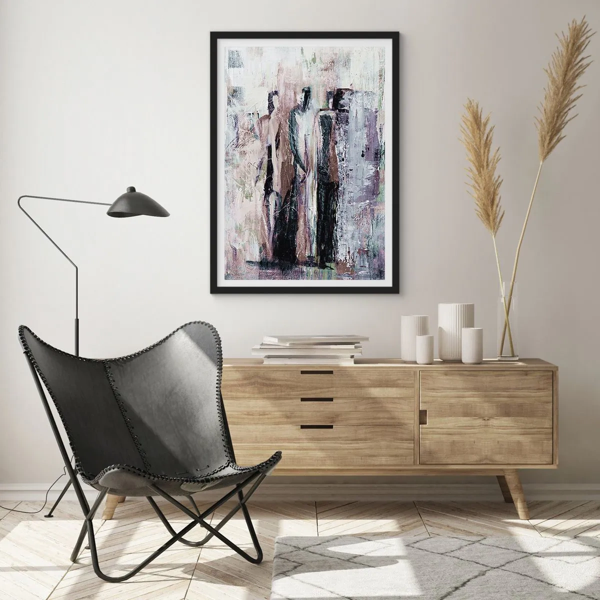 Poster in einem schwarzem Rahmen - Die geheimnisvolle Drei - 61x91 cm