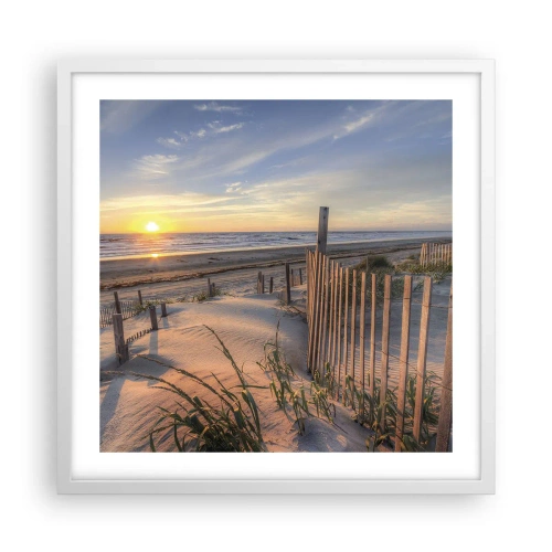 Poster in einem weißen Rahmen - Schein und Schatten des Windes - 50x50 cm