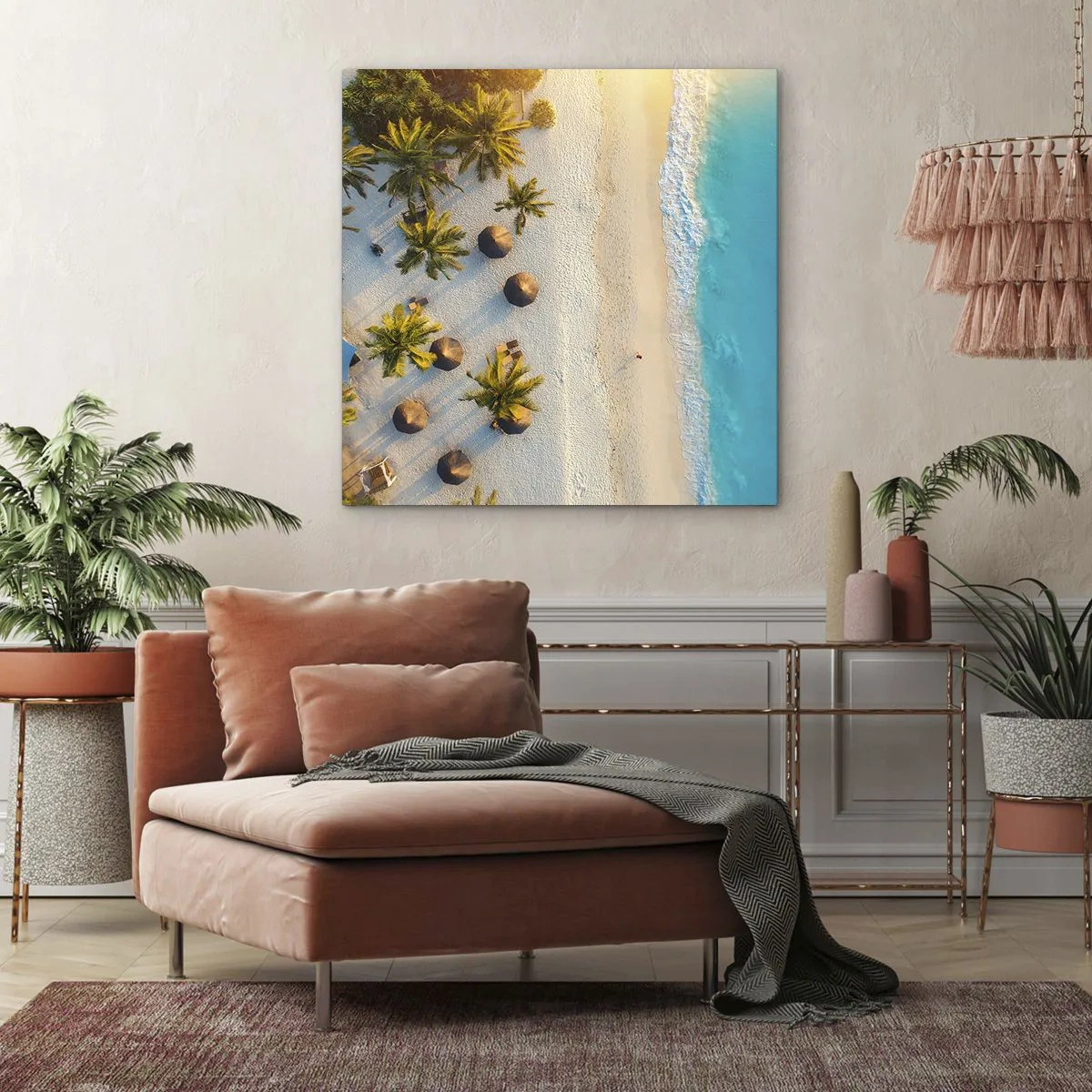 Bild auf Leinwand - Leinwandbild - Willkommen im Paradies - 30x30 cm