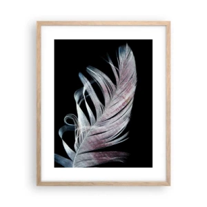 Poster in einem Rahmen aus heller Eiche - Denke an Berührung - 40x50 cm