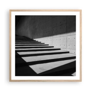 Poster in einem Rahmen aus heller Eiche - Rohe Schönheit des Modernismus - 60x60 cm