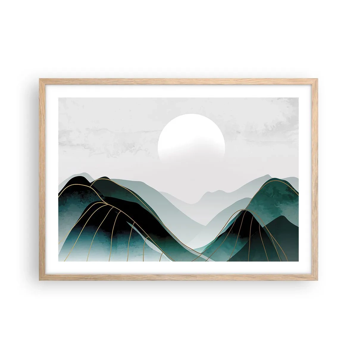 Poster in einem Rahmen aus heller Eiche - In voller Majestät - 70x50 cm