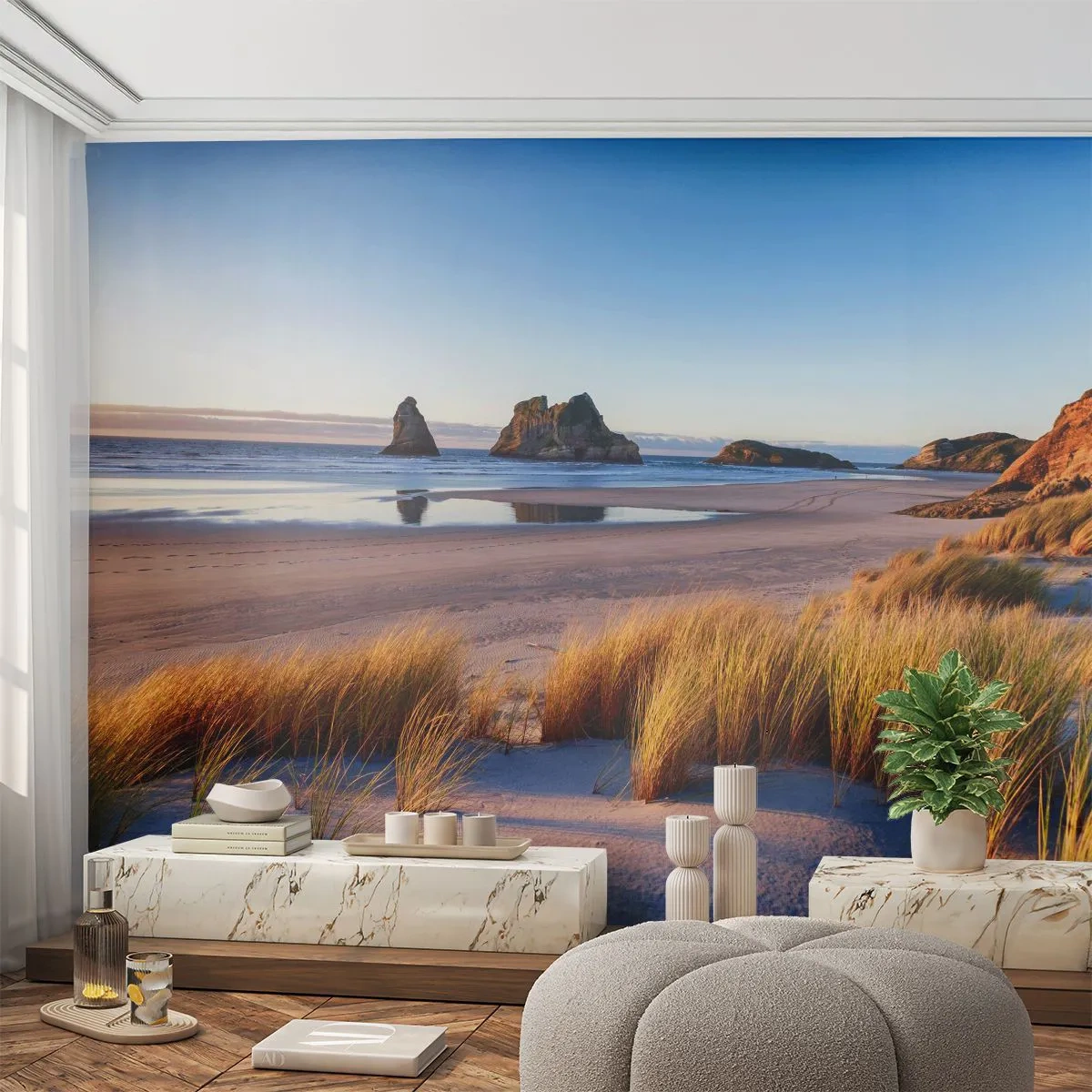 Fototapete Premium Sand - Für Friedenssuchende - Dünen, Strand, Natur - 250x175 cm