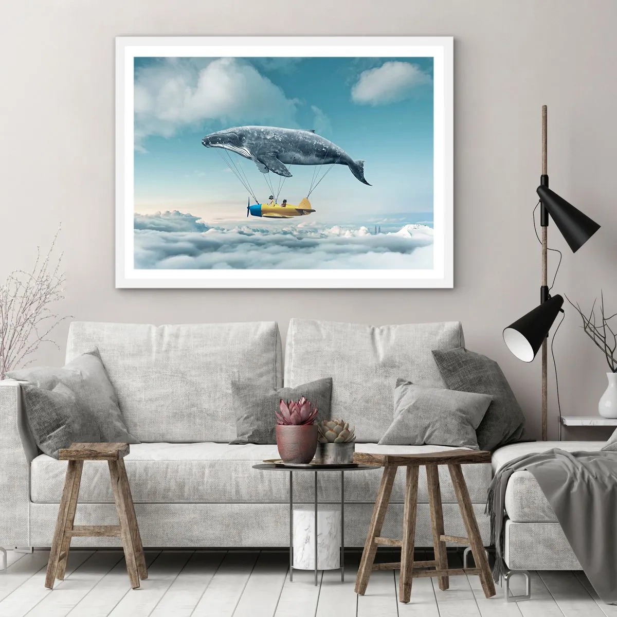 Poster in einem weißen Rahmen - Warum nicht? - 100x70 cm