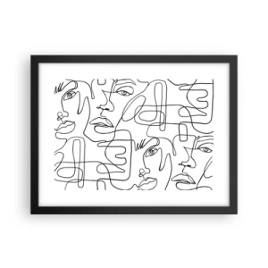 Poster in einem schwarzem Rahmen - In verworrenen Gefühlen - 40x30 cm