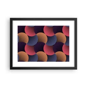 Poster in einem schwarzem Rahmen - Im kreisenden Rhythmus - 40x30 cm