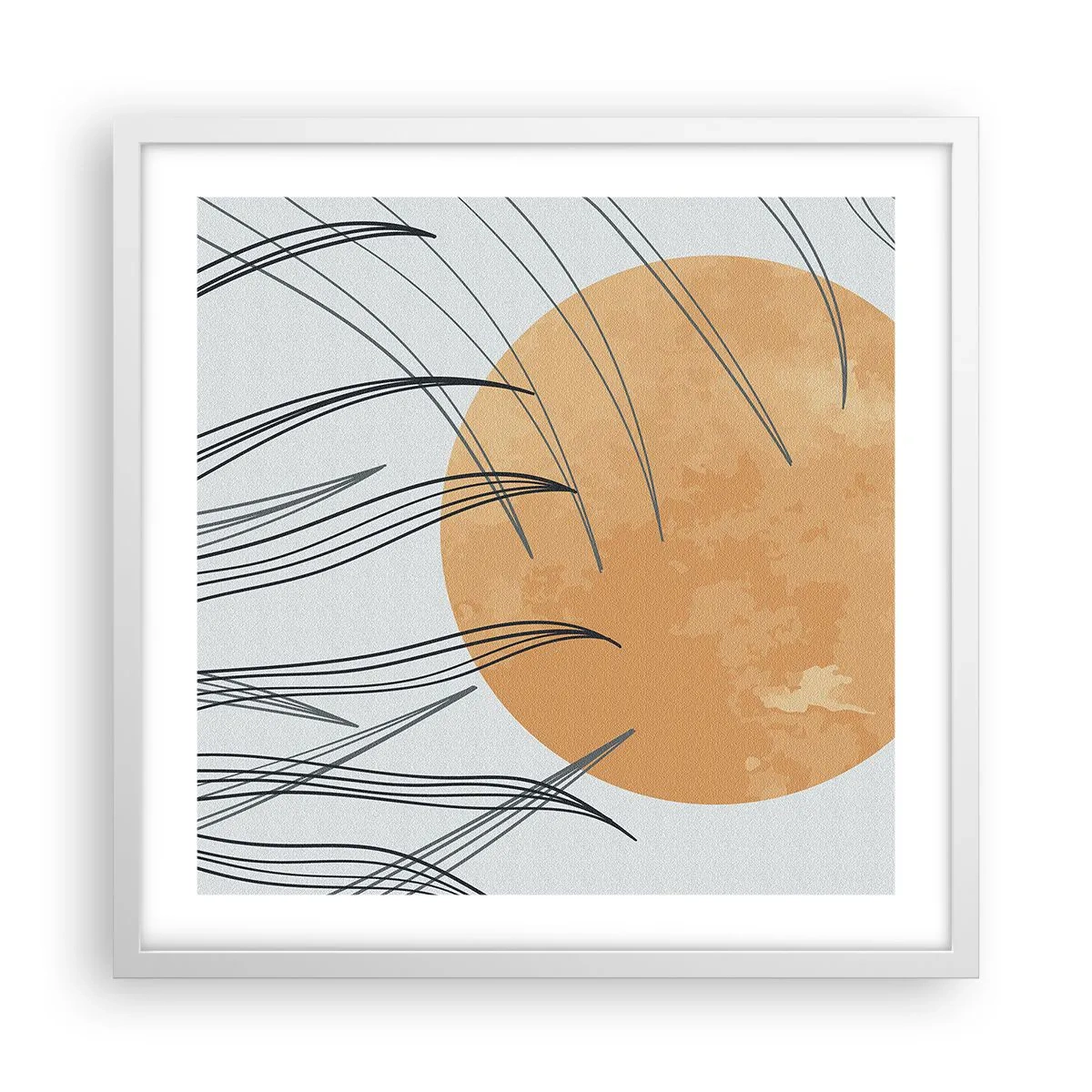 Poster in einem weißen Rahmen - Immer der Sonne entgegen - 50x50 cm